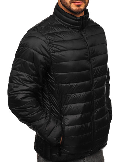 Bolf Herren Gepolsterte Übergangsjacke Schwarz  5M703