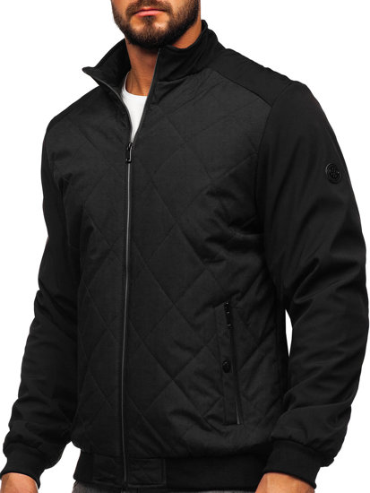 Bolf Herren Gepolsterte Übergangsjacke Schwarz  84M3022