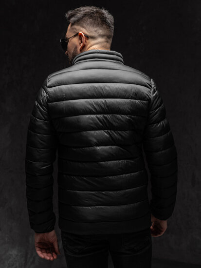 Bolf Herren Gepolsterte Übergangsjacke Schwarz  LY33A1