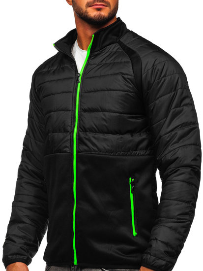 Bolf Herren Gepolsterte Übergangsjacke Schwarz  M10015