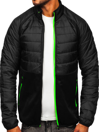 Bolf Herren Gepolsterte Übergangsjacke Schwarz  M10015