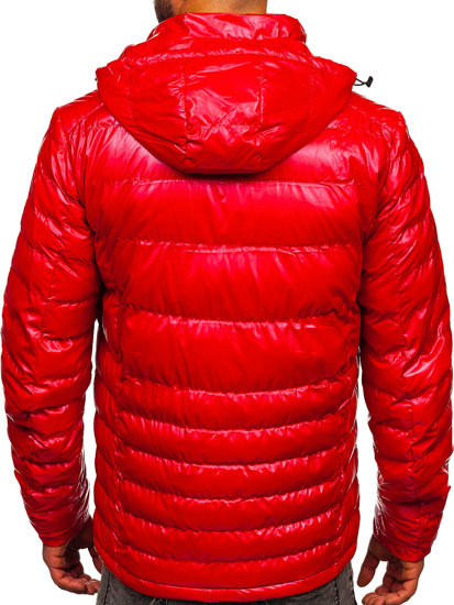 Bolf Herren Gepolsterte Übergangsjacke Sport Jacke Rot  2147