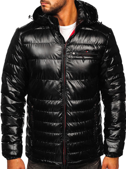 Bolf Herren Gepolsterte Übergangsjacke Sport Jacke Schwarz  2147