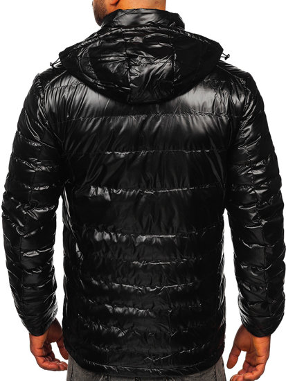 Bolf Herren Gepolsterte Übergangsjacke Sport Jacke Schwarz  2147