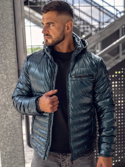 Bolf Herren Gepolsterte Übergangsjacke Sportjacke Grün  2147A