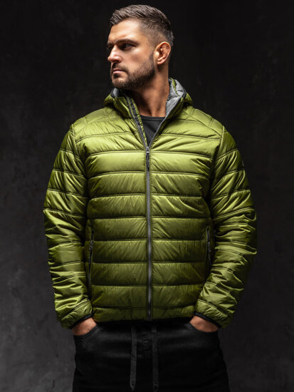 Bolf Herren Gepolsterte Übergangsjacke Sportjacke Grün  BK111A1