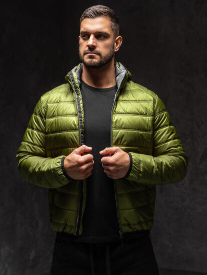 Bolf Herren Gepolsterte Übergangsjacke Sportjacke Grün  BK111A1