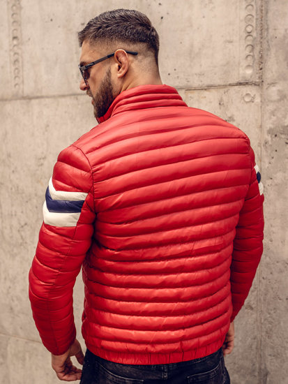 Bolf Herren Gepolsterte Übergangsjacke Sportjacke Rot  6574A