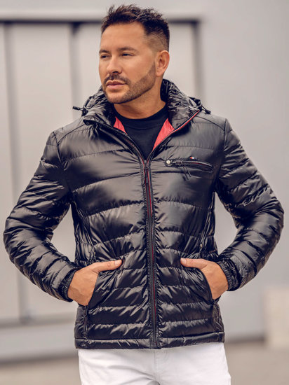 Bolf Herren Gepolsterte Übergangsjacke Sportjacke Schwarz  2147A