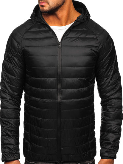 Bolf Herren Gepolsterte Übergangsjacke Sportjacke Schwarz HM112