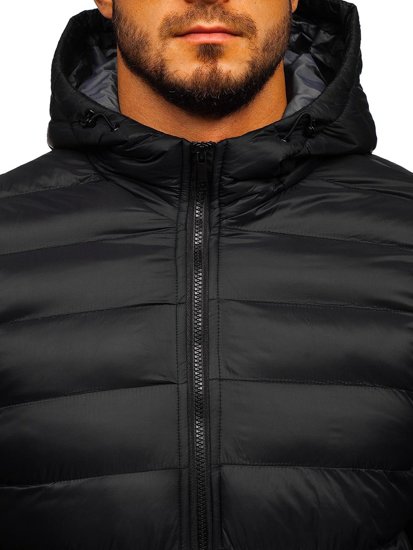 Bolf Herren Gepolsterte Übergangsjacke Sportjacke Schwarz  JP1101