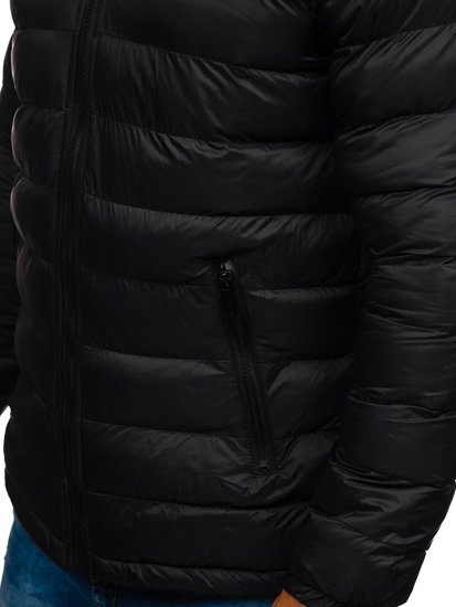 Bolf Herren Gepolsterte Übergangsjacke Sportjacke Schwarz  JP1101