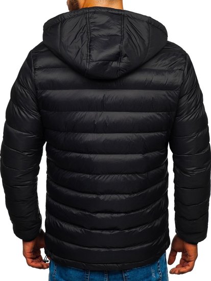 Bolf Herren Gepolsterte Übergangsjacke Sportjacke Schwarz  JP1101