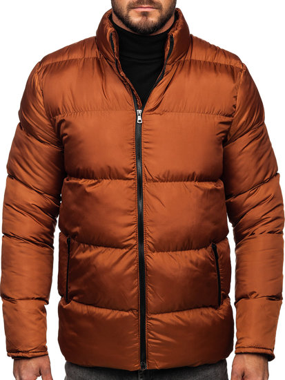 Bolf Herren Gepolsterte Winterjacke Braun  0025