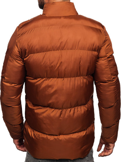 Bolf Herren Gepolsterte Winterjacke Braun  0025