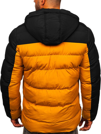 Bolf Herren Gepolsterte Winterjacke Camel  6484