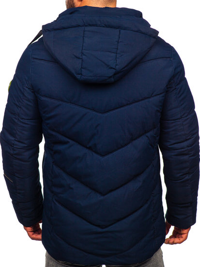 Bolf Herren Gepolsterte Winterjacke Dunkalblau  22M55