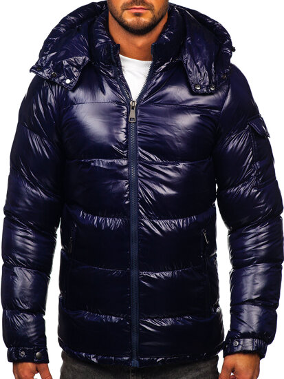 Bolf Herren Gepolsterte Winterjacke Dunkalblau  9976