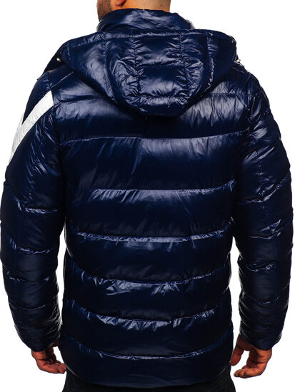 Bolf Herren Gepolsterte Winterjacke Dunkalblau  9981