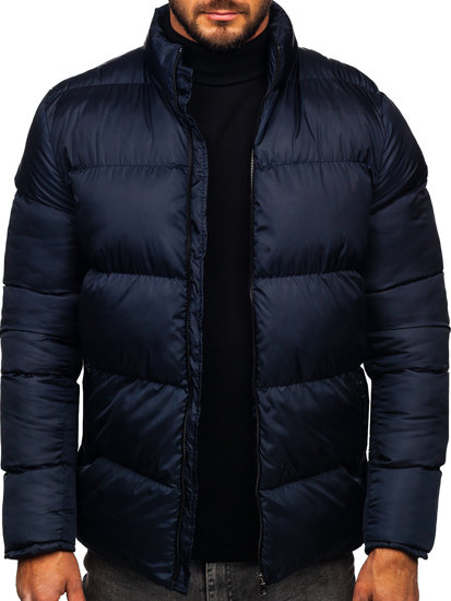 Bolf Herren Gepolsterte Winterjacke Dunkelblau  0025