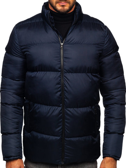 Bolf Herren Gepolsterte Winterjacke Dunkelblau  0025