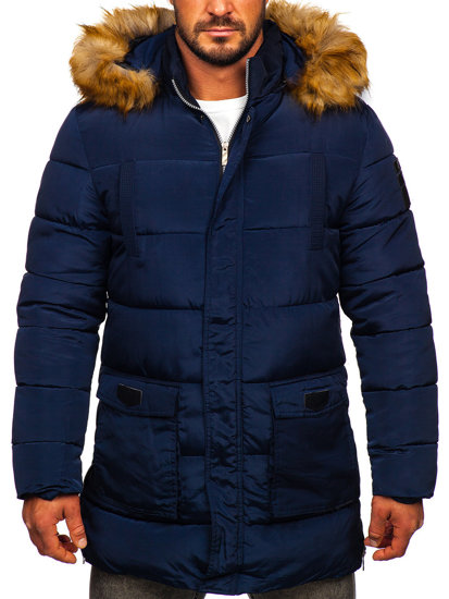 Bolf Herren Gepolsterte Winterjacke Dunkelblau  5M50