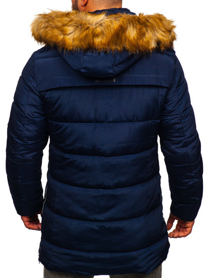 Bolf Herren Gepolsterte Winterjacke Dunkelblau  5M50