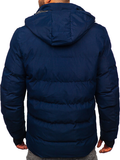 Bolf Herren Gepolsterte Winterjacke Dunkelblau 5M756