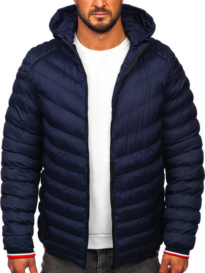 Bolf Herren Gepolsterte Winterjacke Dunkelblau 5M765