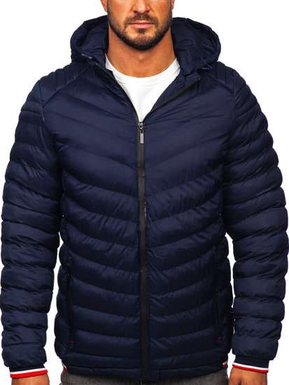 Bolf Herren Gepolsterte Winterjacke Dunkelblau 5M765