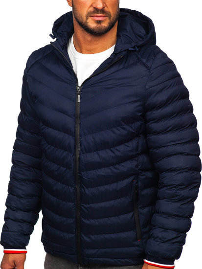 Bolf Herren Gepolsterte Winterjacke Dunkelblau 5M765