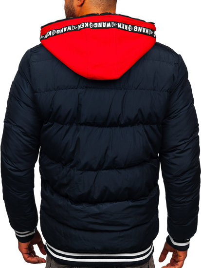 Bolf Herren Gepolsterte Winterjacke Dunkelblau  6900