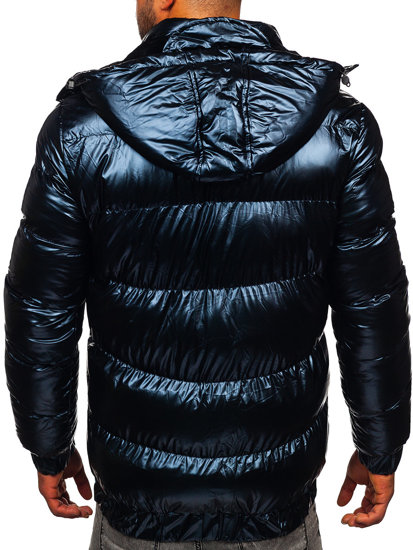 Bolf Herren Gepolsterte Winterjacke Dunkelblau  6903