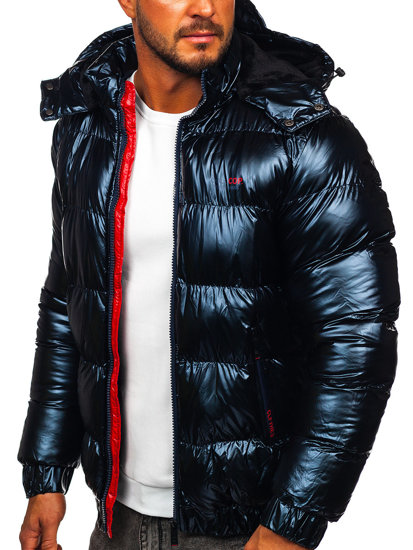 Bolf Herren Gepolsterte Winterjacke Dunkelblau  6903