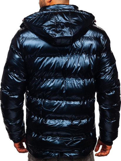 Bolf Herren Gepolsterte Winterjacke Dunkelblau  6905