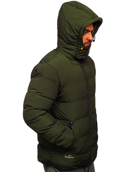 Bolf Herren Gepolsterte Winterjacke Grün  6906