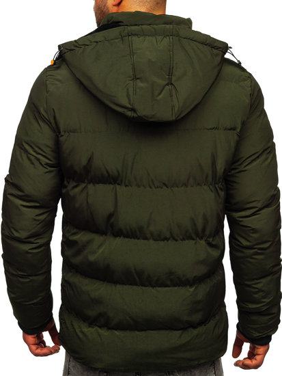 Bolf Herren Gepolsterte Winterjacke Grün  6906