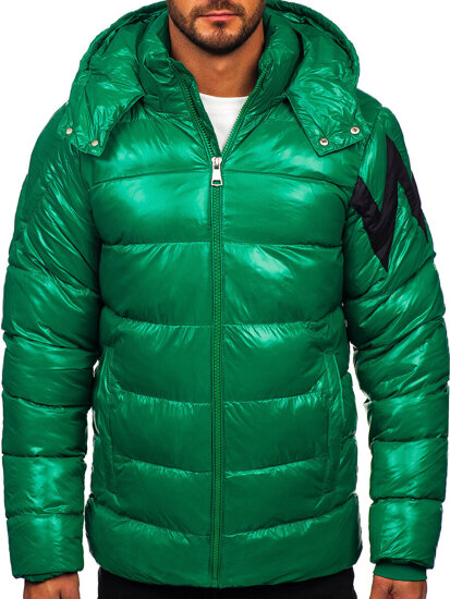 Bolf Herren Gepolsterte Winterjacke Grün  9981