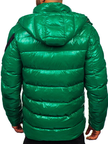 Bolf Herren Gepolsterte Winterjacke Grün  9981