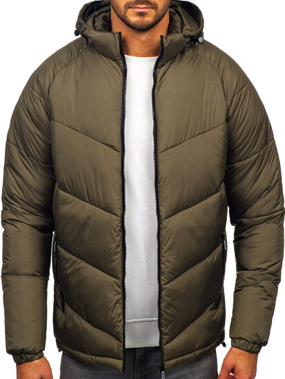 Bolf Herren Gepolsterte Winterjacke Khaki  31M5036