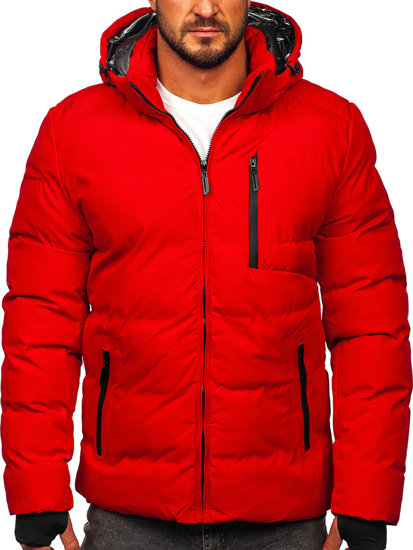 Bolf Herren Gepolsterte Winterjacke Rot  5M756