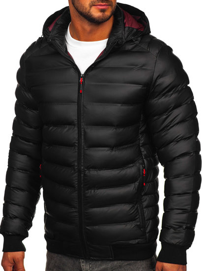 Bolf Herren Gepolsterte Winterjacke Schwarz  22M325