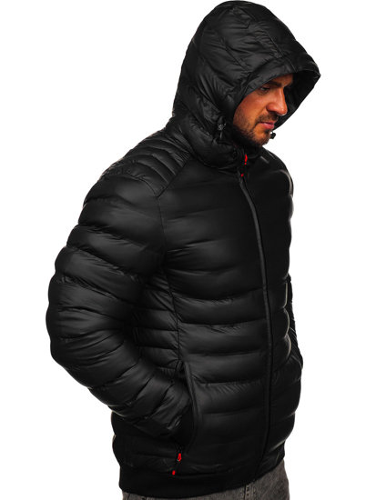 Bolf Herren Gepolsterte Winterjacke Schwarz  22M325