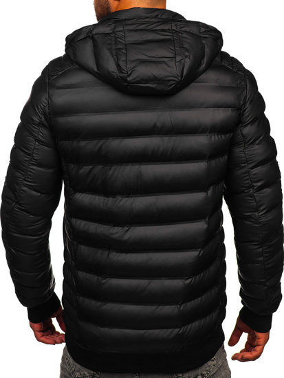 Bolf Herren Gepolsterte Winterjacke Schwarz  22M325