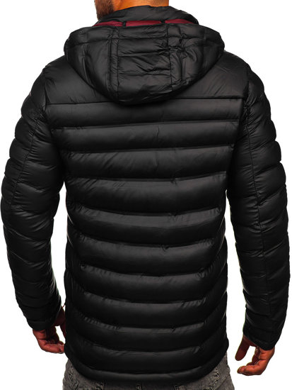 Bolf Herren Gepolsterte Winterjacke Schwarz  22M326