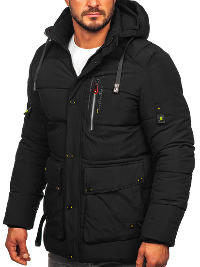 Bolf Herren Gepolsterte Winterjacke Schwarz  22M60