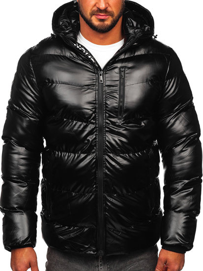 Bolf Herren Gepolsterte Winterjacke Schwarz 27M8105