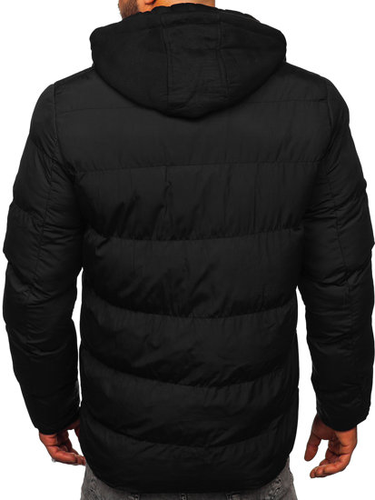 Bolf Herren Gepolsterte Winterjacke Schwarz 27M8112