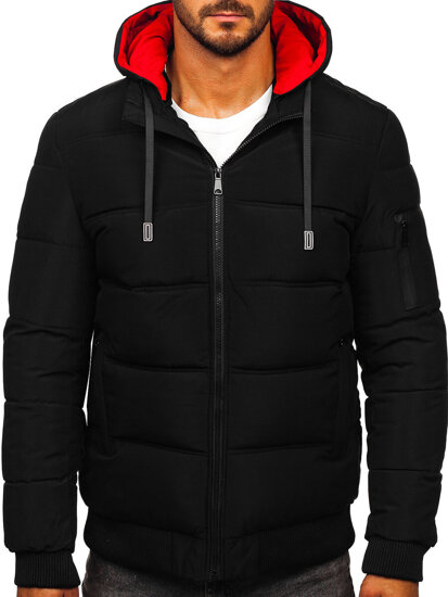 Bolf Herren Gepolsterte Winterjacke Schwarz 31M5003