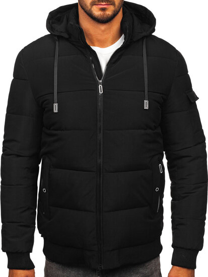 Bolf Herren Gepolsterte Winterjacke Schwarz  31M5006